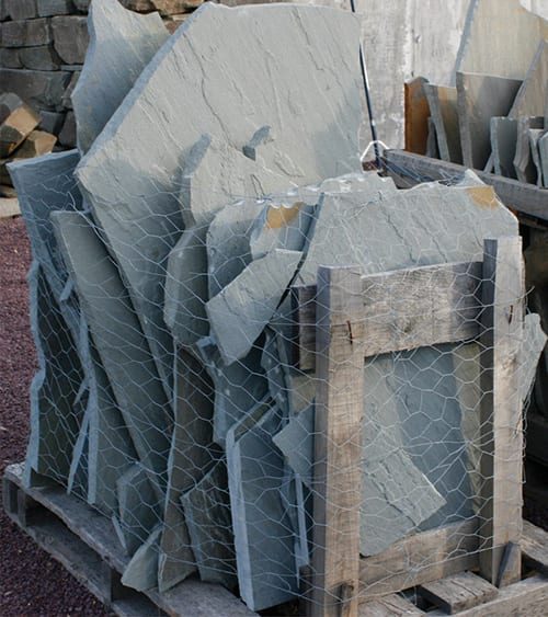 Pallet of irregular bluestone flagging
